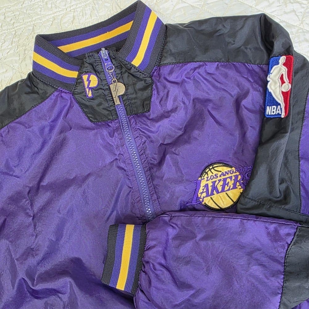 VTG Pro Player Los Angeles Lakers 1/4 Zip Windbreaker Jacket Reversible Youth XL